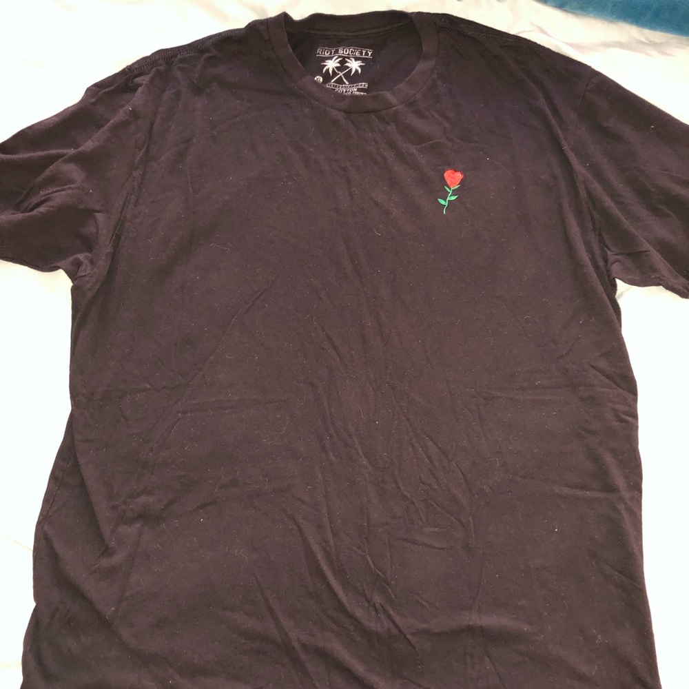 Riot Society Black Rose Shirt